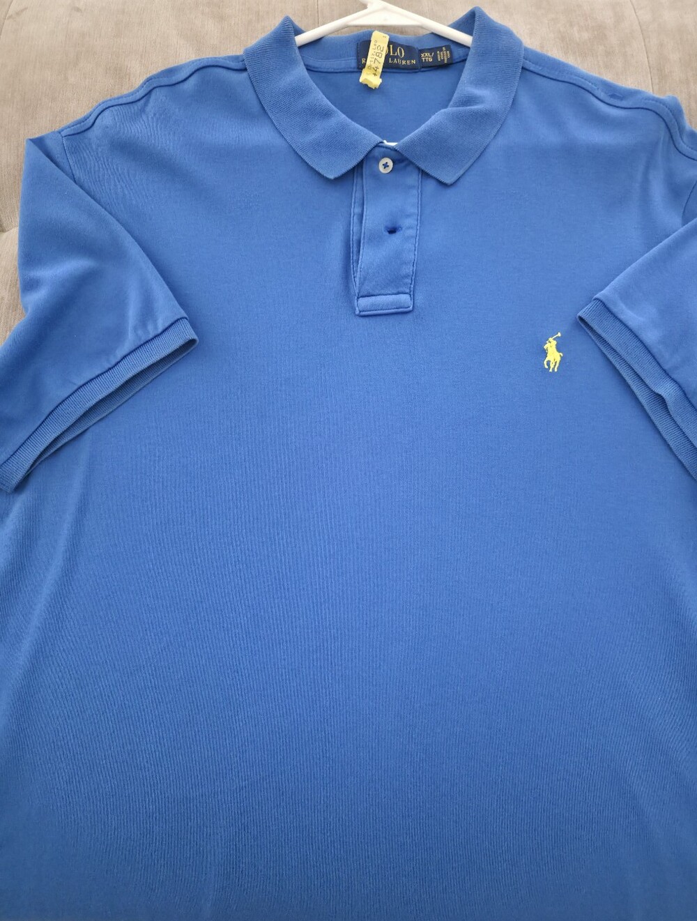 Ralph Lauren Bright Blue Polo with Yellow Pony